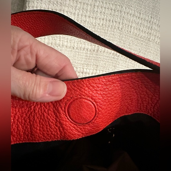 Milly Red Shoulder Bag with Tassel - Picture 9 of 11